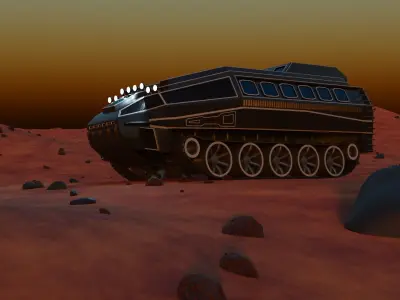 Space Rover Low-poly 3D model