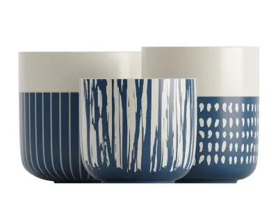 Nautical Blue Design vase 3D model