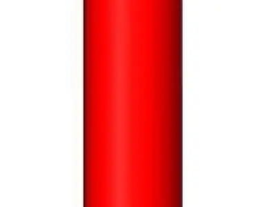 Fluid piston with nut head 3D print model