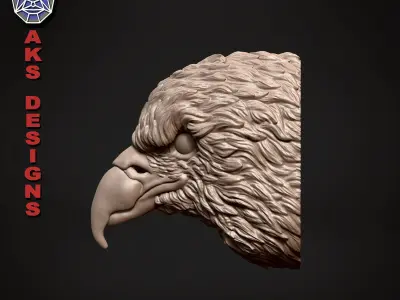 Eagle version 1 Bas relief 3D print model