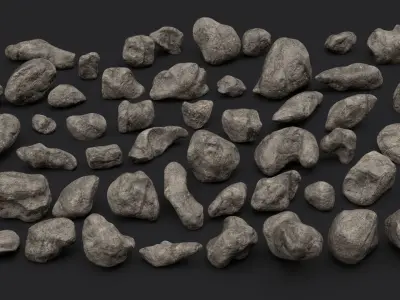 Ac rock - unreal engine  Low-poly 3D model
