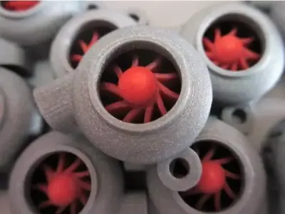 3D Printable Turbine Keychain - 3D print model