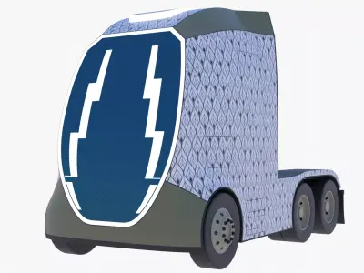Future semitruck XIII PBR 3D model