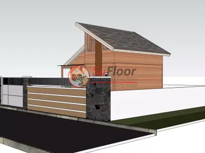 House 6x6m code 662 - Sketchup 3D model 3D model 3D model