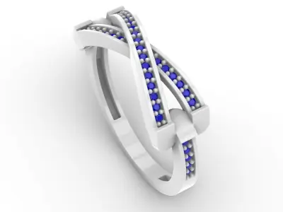 Jewelry Diamond Ring Model RG52 Free 3D print model