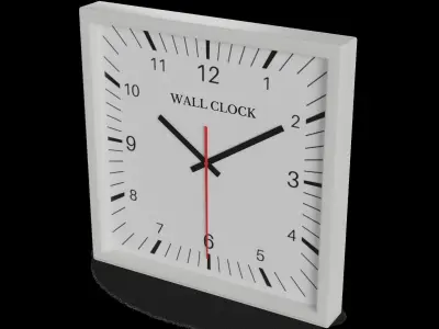 Home decorations Wall Clock Low-poly 3D model