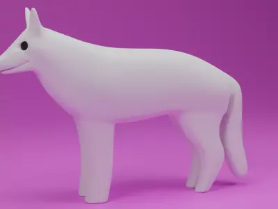 Cartoon German Shepherd Dog 3D model