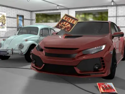 car modeling in 3d 3D model
