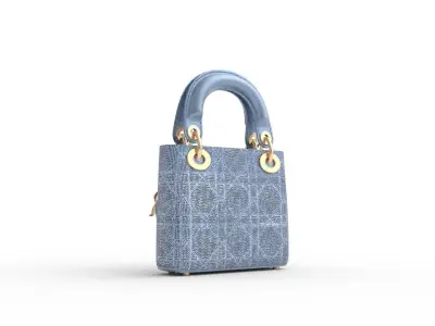 bag-Dior dior bag denim Low-poly 3D model