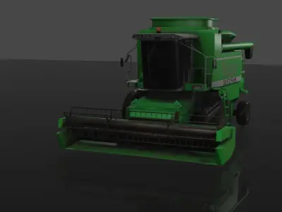 DEUTZ-FAHR 4090hts harvester LOW POLY Low-poly 3D model
