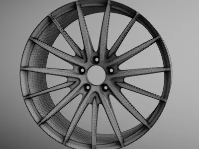 Car Wheel Rim 19 Inch 3D model