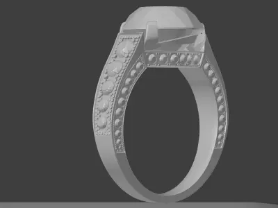 Wedding Ring Diamonds 3D model