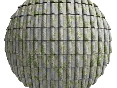 Roof Tile Materials 4- By 3 color Pbr By Sbsar 4k Texture