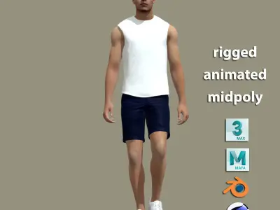 Cristiano Ronaldo casual walking 3D model