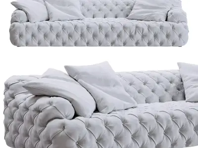 Meridiani Norton Capitonne sofa  3D model