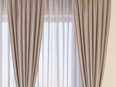 Set 25 Curtains 3D model