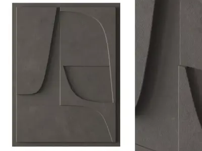 Dark relief artwork 3D model