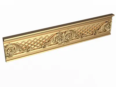 Cornice Decoration Molding 014 Low-poly 3D model