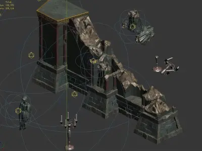 Game Palace of the Earth - Half-Born Palace Wall 01 3D model