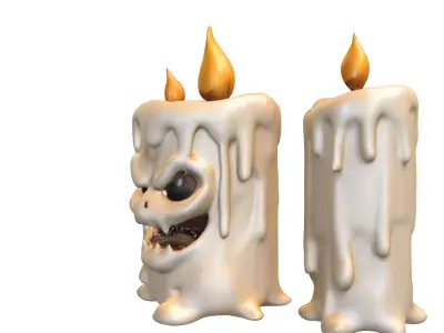 Evil Candle Monster 3D model