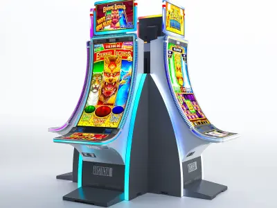 Neptune Single Casino Slot Machine Low-poly 3D model