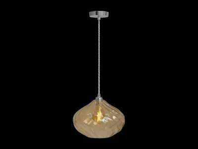 Champagne Gold Freya Shade Ceiling Lights 3D model