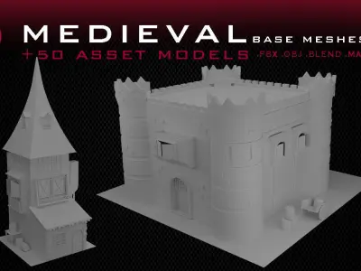  Medieval asset Low-poly 3D model