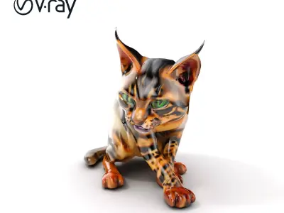 Bengal Cat Model Pack for Realistic Rendering Low-poly 3D model