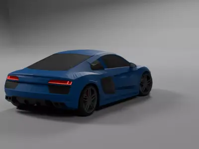 Audi R8 lowpoly 3D car model Low-poly 3D model
