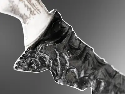 Realistic Obsidian Dagger 3D Model 3D model