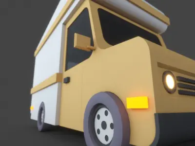 old car Low-poly 3D model