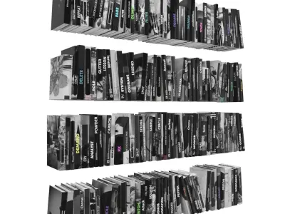 Books 150 pieces 3-2-2 Low-poly 3D model