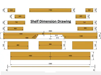 3D Wall Furniture CNC Design Modern TV Panel Storage 3D print model