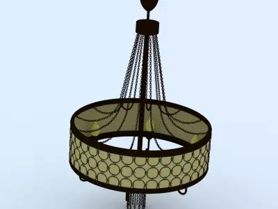 Chandelier in style of art deco 3D model