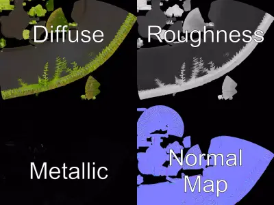 Vibrant Fern Plant model pack Low-poly 3D model