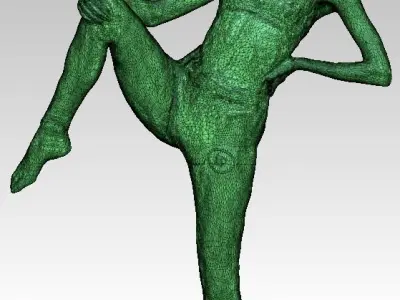 Female sport practising gymnastics 135 Low-poly 3D model