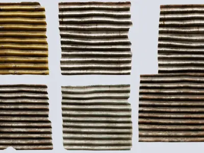 Salvage Metal Collection PBR Low-poly 3D model