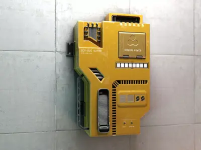 Scifi Closet PBR Low Poly Low-poly 3D model