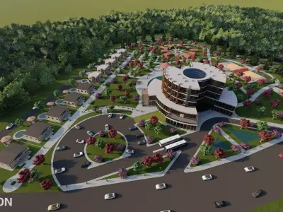 Luxury Hotel and Resort Complex 3D model