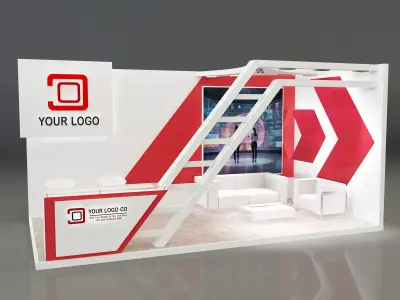 Booth Exhibition Stand a324b 3D model