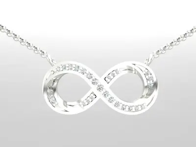 Pendant P13 The luxury female pendant with gem 3D print model