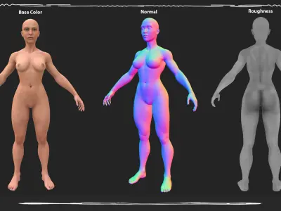 Base Mesh Female  Low-poly Low-poly 3D model