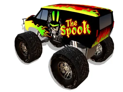 Fire Monster Truck 3D model