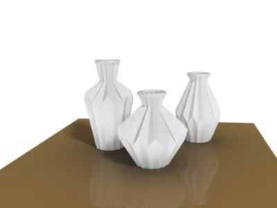Vase composition with 3 3D print model