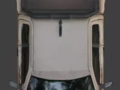 Weathered Post-Apocalyptic Muscle Car 3D Model Low-poly 3D model