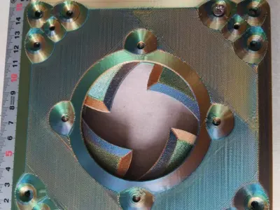 D70T8B4TY2 Motorized Manually open close shutter CNC machining  3D print model