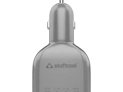 STUFFCOOL CAVGE SIL VOYAGE USB CAR CHARGER SILVER 3D model