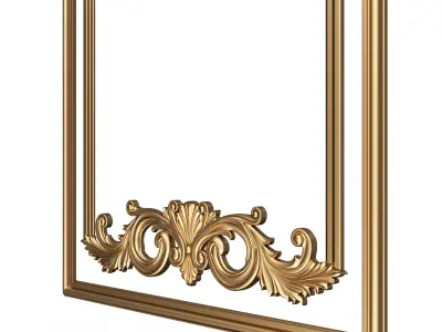 Boiserie Carved Decoration Panel 05 Low-poly 3D model
