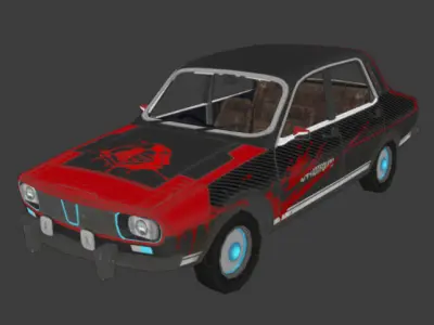 pubg vehicles pack 10 Dacia Low-poly 3D model