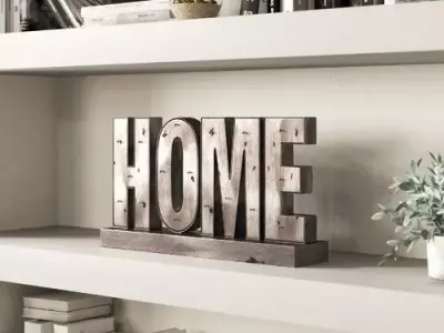 Gray Nenad Home Table Top Letter Blocks 3D model